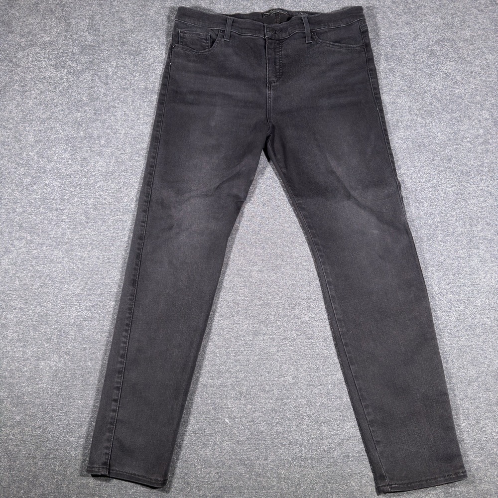 Lucky Brand Ava Skinny Jeans Women 14/32 Black Mid‎ Rise Stretch Denim Casual